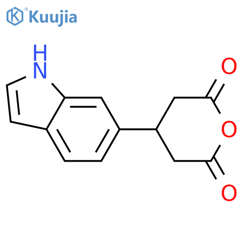 4-(1H-indol-6-yl)oxane-2,6-dione structure