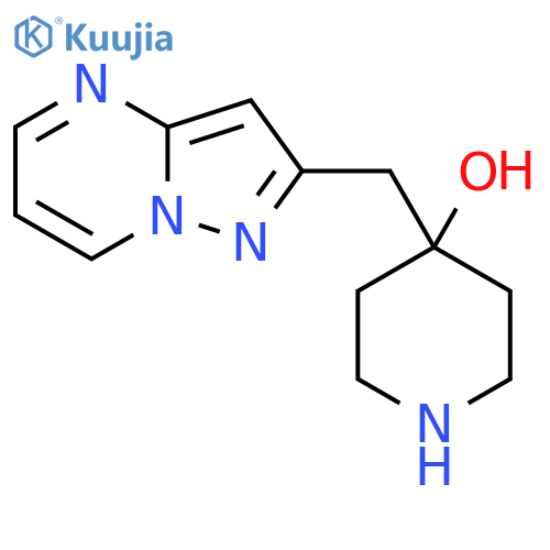 4-({pyrazolo1,5-apyrimidin-2-yl}methyl)piperidin-4-ol structure