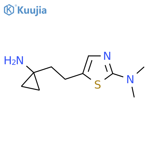 5-2-(1-aminocyclopropyl)ethyl-N,N-dimethyl-1,3-thiazol-2-amine structure