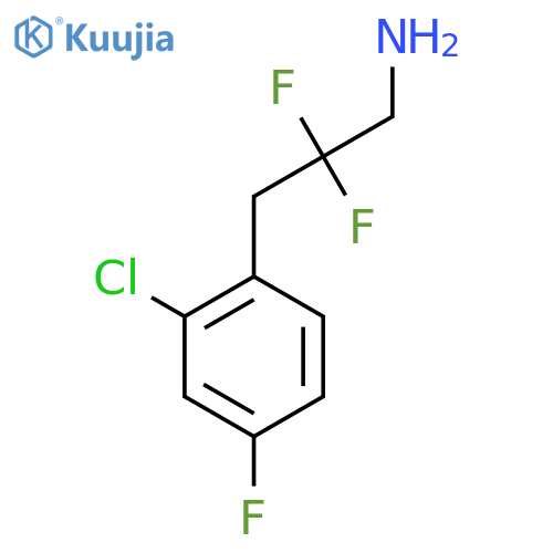 3-(2-chloro-4-fluorophenyl)-2,2-difluoropropan-1-amine structure