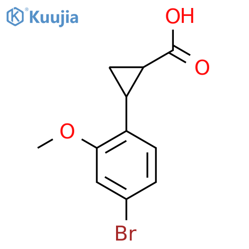 2-(4-bromo-2-methoxyphenyl)cyclopropane-1-carboxylic acid structure