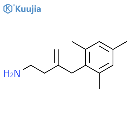 3-(2,4,6-trimethylphenyl)methylbut-3-en-1-amine structure