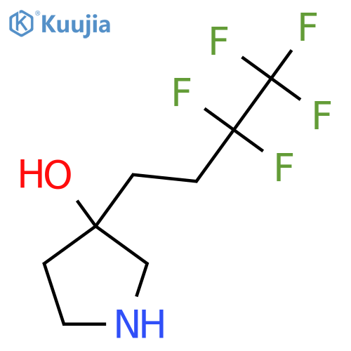 3-(3,3,4,4,4-pentafluorobutyl)pyrrolidin-3-ol structure