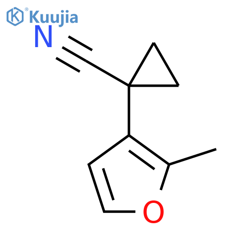 1-(2-methylfuran-3-yl)cyclopropane-1-carbonitrile structure