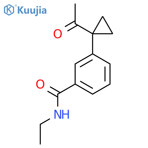 3-(1-acetylcyclopropyl)-N-ethylbenzamide structure
