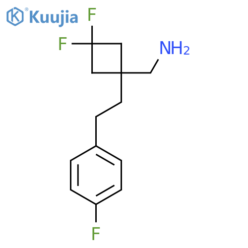 {3,3-difluoro-1-2-(4-fluorophenyl)ethylcyclobutyl}methanamine structure