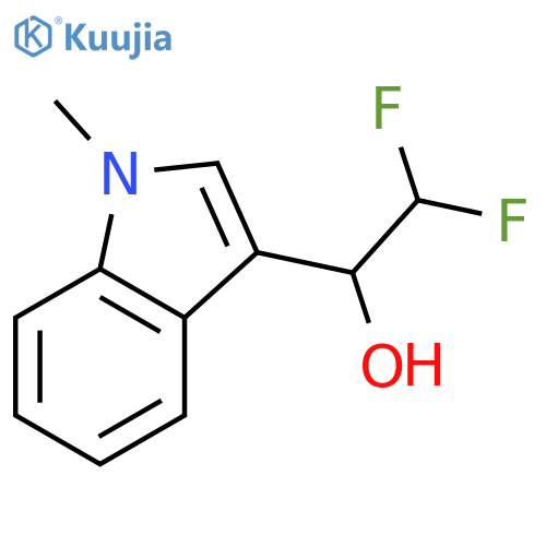 2,2-difluoro-1-(1-methyl-1H-indol-3-yl)ethan-1-ol structure