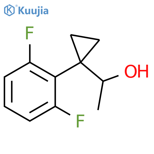 1-1-(2,6-difluorophenyl)cyclopropylethan-1-ol structure