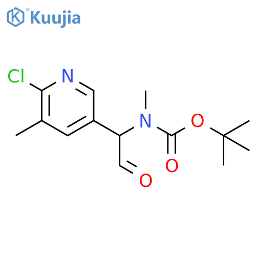 tert-butyl N-1-(6-chloro-5-methylpyridin-3-yl)-2-oxoethyl-N-methylcarbamate structure
