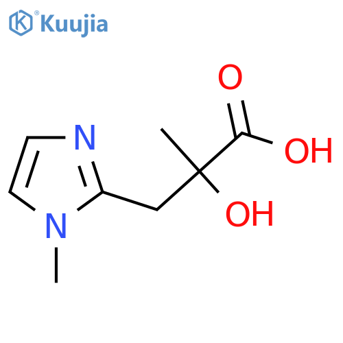 2-hydroxy-2-methyl-3-(1-methyl-1H-imidazol-2-yl)propanoic acid structure