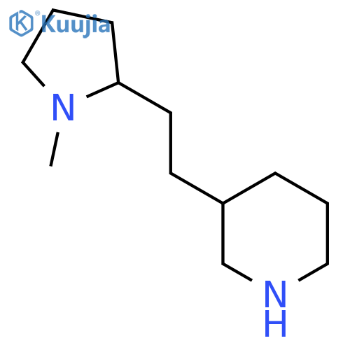 3-2-(1-methylpyrrolidin-2-yl)ethylpiperidine structure