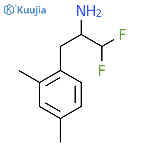 3-(2,4-dimethylphenyl)-1,1-difluoropropan-2-amine structure