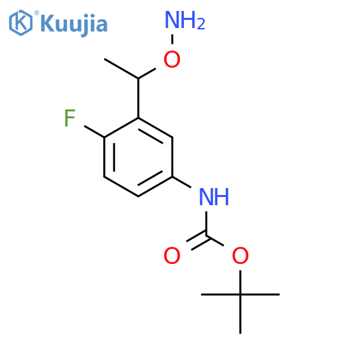 tert-butyl N-{3-1-(aminooxy)ethyl-4-fluorophenyl}carbamate structure