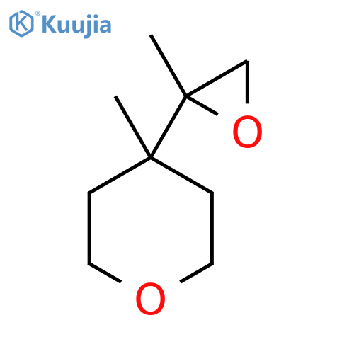 4-methyl-4-(2-methyloxiran-2-yl)oxane structure
