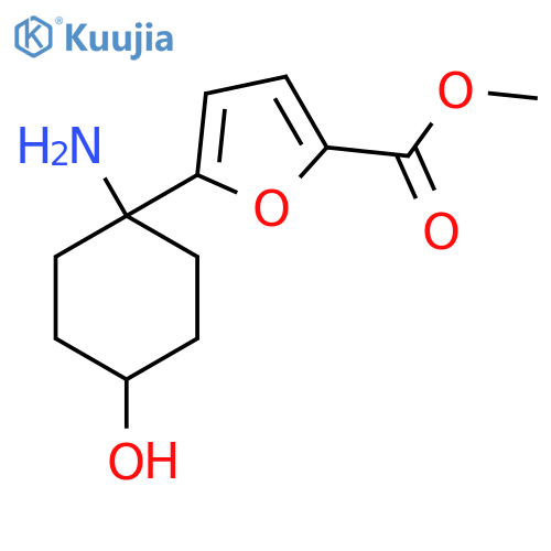 Methyl 5-(1-amino-4-hydroxycyclohexyl)furan-2-carboxylate structure