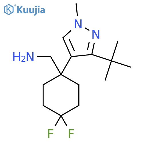1-(3-tert-butyl-1-methyl-1H-pyrazol-4-yl)-4,4-difluorocyclohexylmethanamine structure