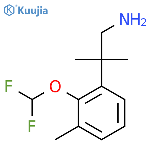 2-[2-(Difluoromethoxy)-3-methylphenyl]-2-methylpropan-1-amine structure