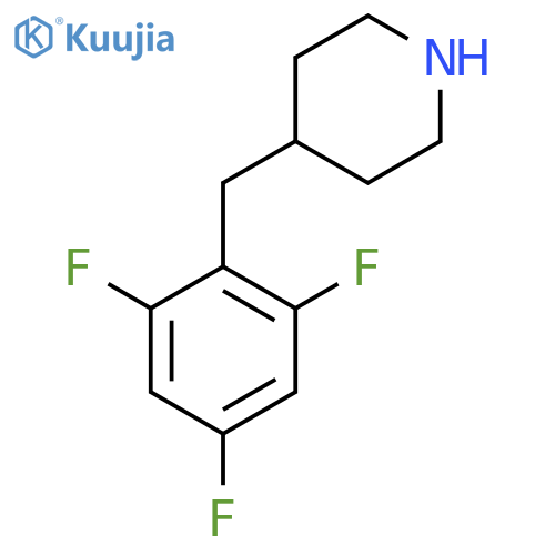 4-(2,4,6-trifluorophenyl)methylpiperidine structure