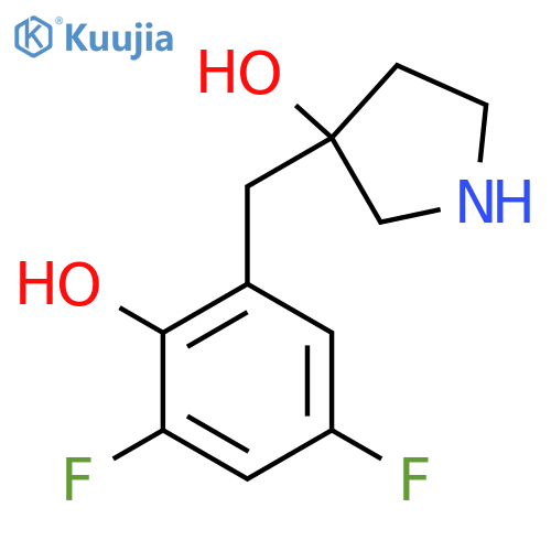 3-(3,5-difluoro-2-hydroxyphenyl)methylpyrrolidin-3-ol structure