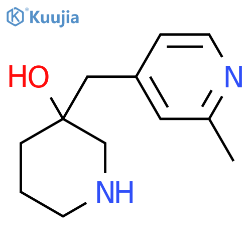 3-(2-methylpyridin-4-yl)methylpiperidin-3-ol structure