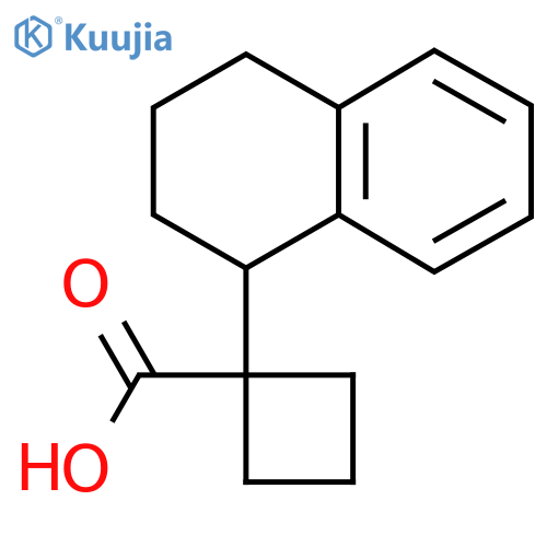 1-(1,2,3,4-tetrahydronaphthalen-1-yl)cyclobutane-1-carboxylic acid structure