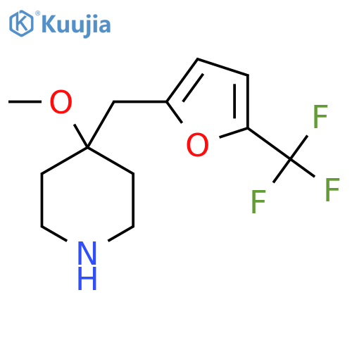 4-methoxy-4-{5-(trifluoromethyl)furan-2-ylmethyl}piperidine structure