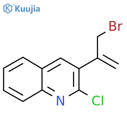 3-(3-bromoprop-1-en-2-yl)-2-chloroquinoline structure