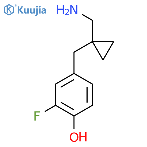 4-{1-(aminomethyl)cyclopropylmethyl}-2-fluorophenol structure