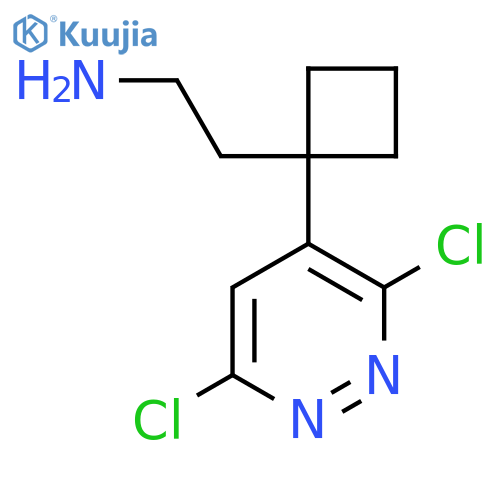 2-1-(3,6-dichloropyridazin-4-yl)cyclobutylethan-1-amine structure