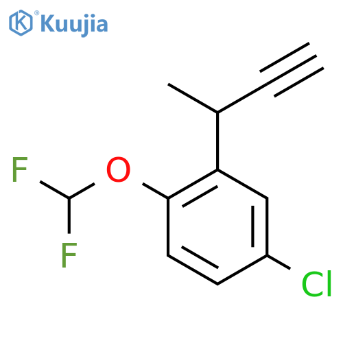 2-(But-3-yn-2-yl)-4-chloro-1-(difluoromethoxy)benzene structure