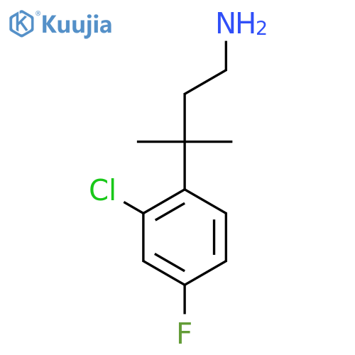 3-(2-chloro-4-fluorophenyl)-3-methylbutan-1-amine structure