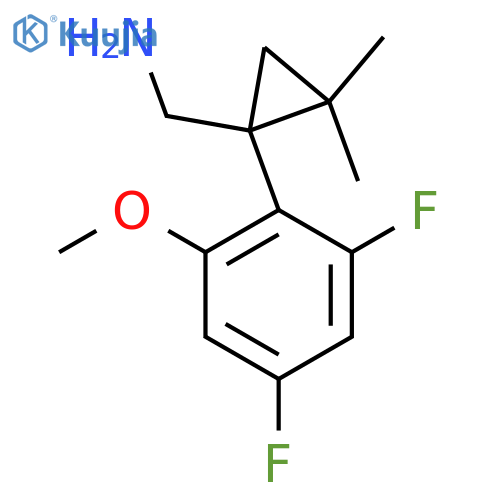 1-(2,4-difluoro-6-methoxyphenyl)-2,2-dimethylcyclopropylmethanamine structure