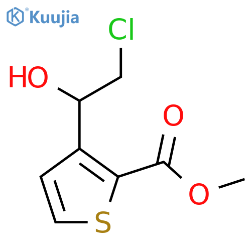 methyl 3-(2-chloro-1-hydroxyethyl)thiophene-2-carboxylate structure