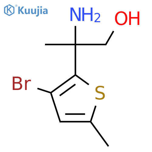 2-amino-2-(3-bromo-5-methylthiophen-2-yl)propan-1-ol structure