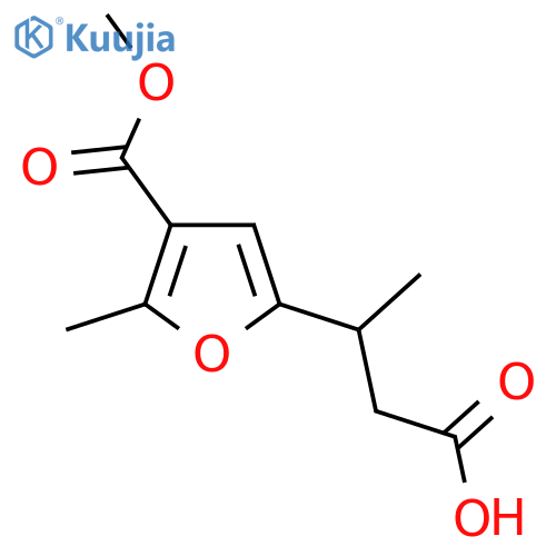 3-4-(methoxycarbonyl)-5-methylfuran-2-ylbutanoic acid structure