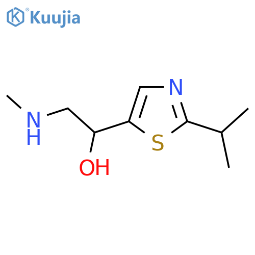 2-(methylamino)-1-2-(propan-2-yl)-1,3-thiazol-5-ylethan-1-ol structure