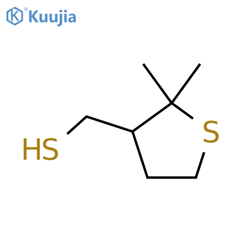 (2,2-dimethylthiolan-3-yl)methanethiol structure