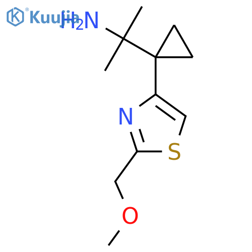2-{1-2-(methoxymethyl)-1,3-thiazol-4-ylcyclopropyl}propan-2-amine structure