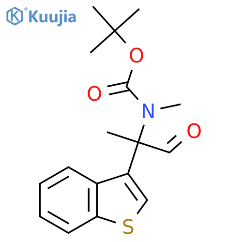 tert-butyl N-2-(1-benzothiophen-3-yl)-1-oxopropan-2-yl-N-methylcarbamate structure