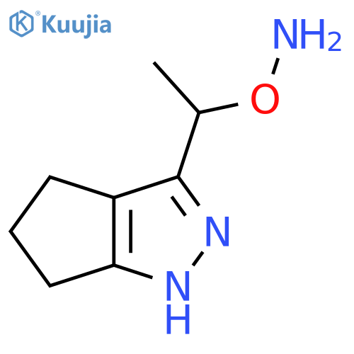 O-(1-{1H,4H,5H,6H-cyclopentacpyrazol-3-yl}ethyl)hydroxylamine structure