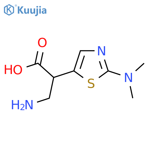 3-amino-2-2-(dimethylamino)-1,3-thiazol-5-ylpropanoic acid structure