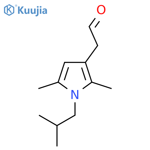 2-2,5-dimethyl-1-(2-methylpropyl)-1H-pyrrol-3-ylacetaldehyde structure