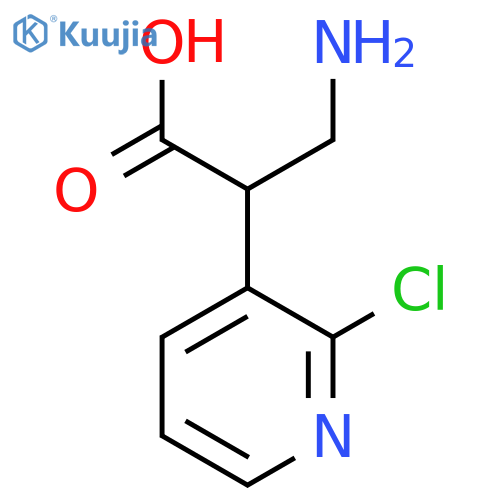 3-amino-2-(2-chloropyridin-3-yl)propanoic acid structure