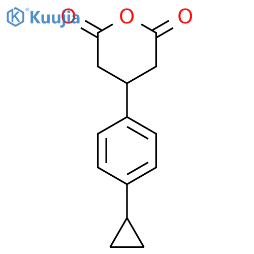 4-(4-cyclopropylphenyl)oxane-2,6-dione structure