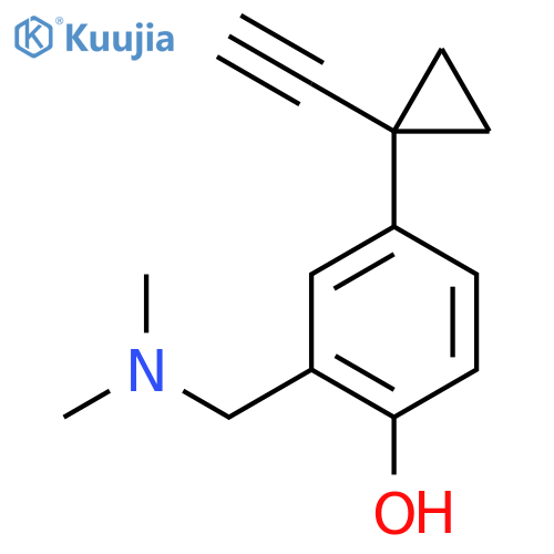2-(dimethylamino)methyl-4-(1-ethynylcyclopropyl)phenol structure