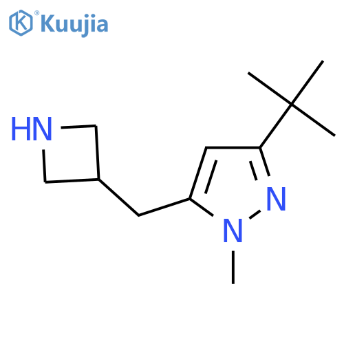 5-(azetidin-3-yl)methyl-3-tert-butyl-1-methyl-1H-pyrazole structure