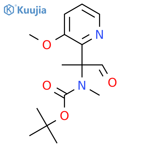 tert-butyl N-2-(3-methoxypyridin-2-yl)-1-oxopropan-2-yl-N-methylcarbamate structure