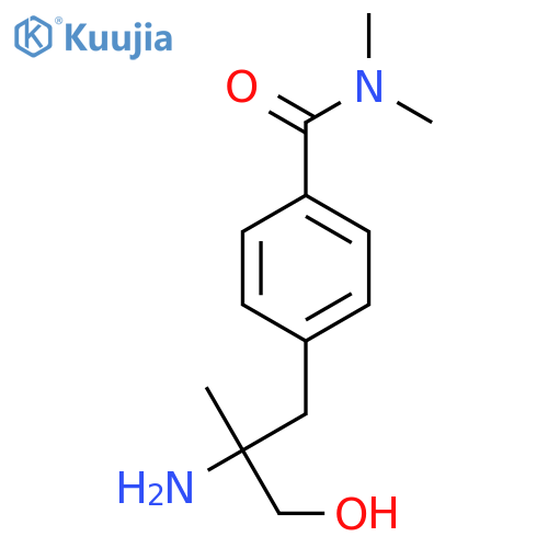 4-(2-amino-3-hydroxy-2-methylpropyl)-N,N-dimethylbenzamide structure
