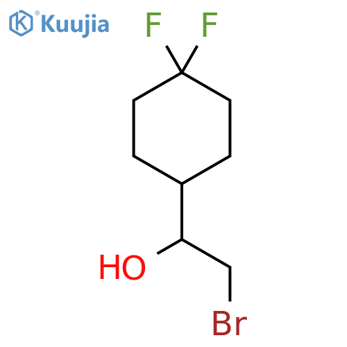 2-bromo-1-(4,4-difluorocyclohexyl)ethan-1-ol structure