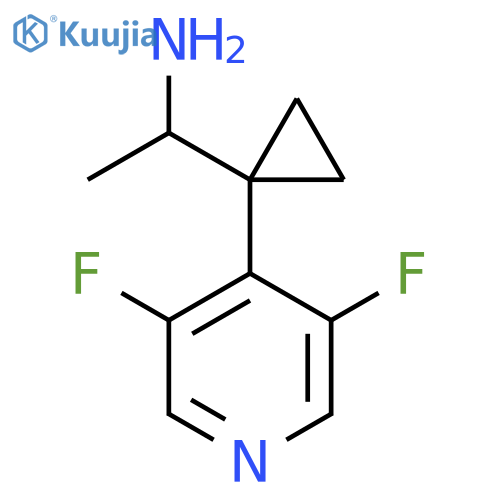 1-1-(3,5-difluoropyridin-4-yl)cyclopropylethan-1-amine structure